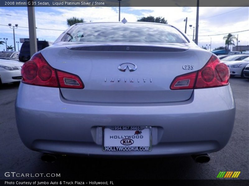 Liquid Platinum Silver / Stone 2008 Infiniti G 35 Sedan