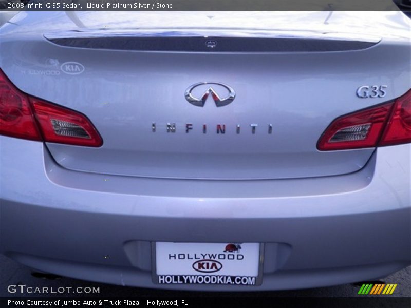 Liquid Platinum Silver / Stone 2008 Infiniti G 35 Sedan