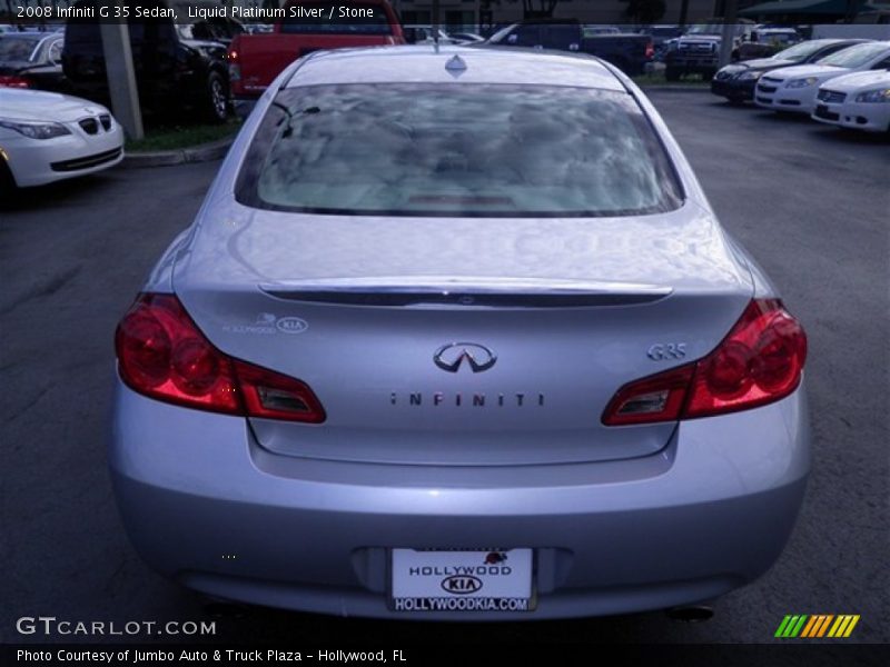 Liquid Platinum Silver / Stone 2008 Infiniti G 35 Sedan
