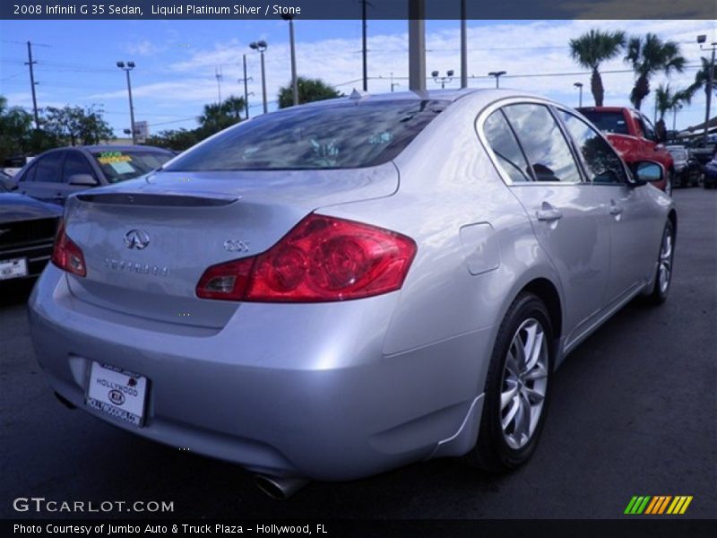 Liquid Platinum Silver / Stone 2008 Infiniti G 35 Sedan
