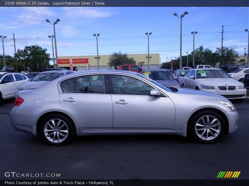 Liquid Platinum Silver / Stone 2008 Infiniti G 35 Sedan