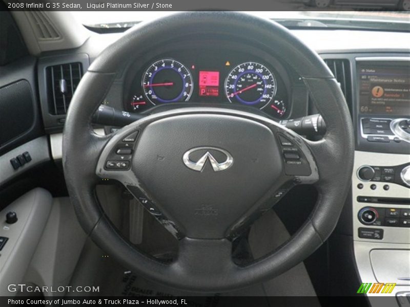 Liquid Platinum Silver / Stone 2008 Infiniti G 35 Sedan
