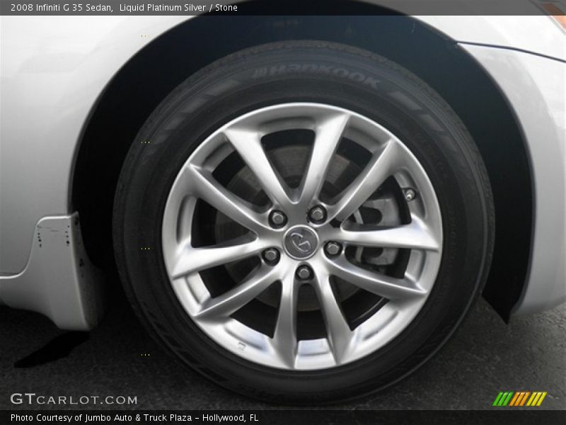 Liquid Platinum Silver / Stone 2008 Infiniti G 35 Sedan