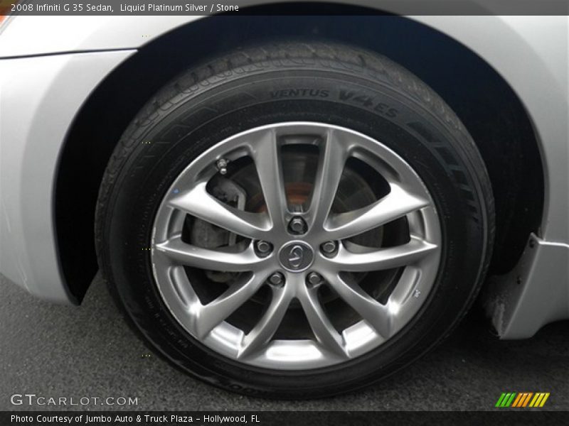 Liquid Platinum Silver / Stone 2008 Infiniti G 35 Sedan