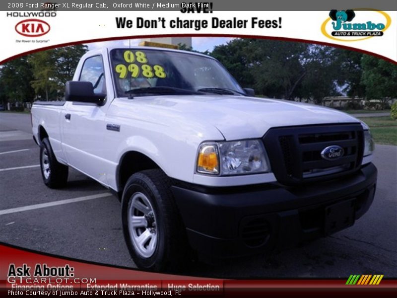 Oxford White / Medium Dark Flint 2008 Ford Ranger XL Regular Cab