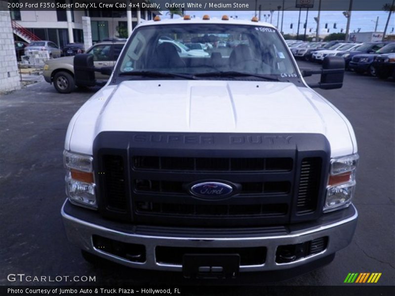Oxford White / Medium Stone 2009 Ford F350 Super Duty XL Crew Cab 4x4 Dually