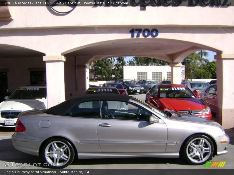 Pewter Metallic / Charcoal 2006 Mercedes-Benz CLK 55 AMG Cabriolet