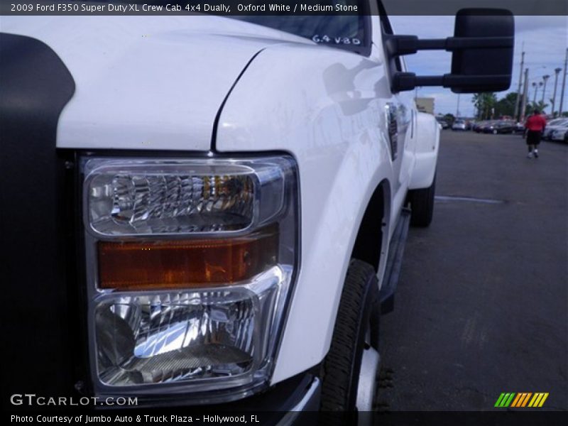 Oxford White / Medium Stone 2009 Ford F350 Super Duty XL Crew Cab 4x4 Dually