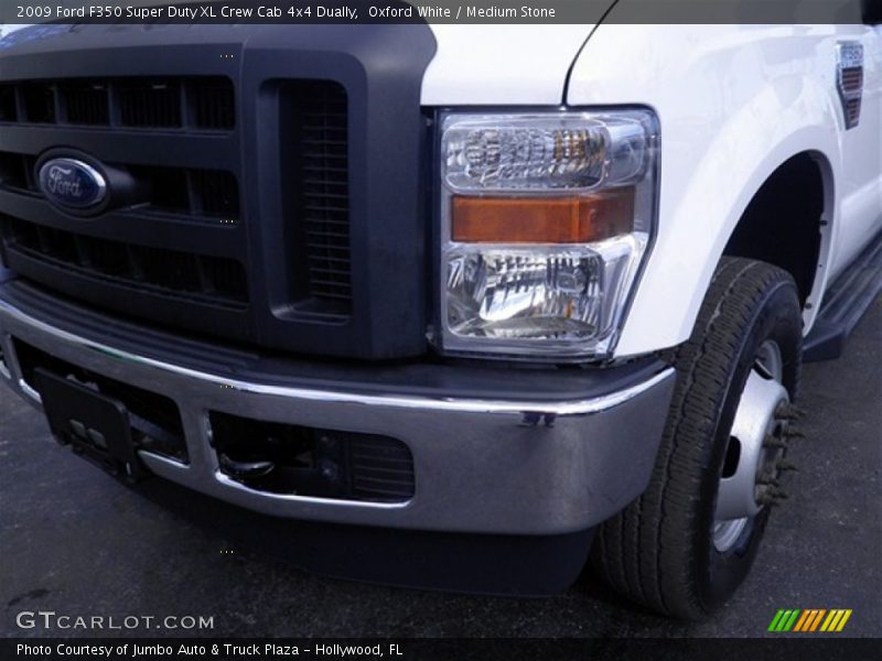 Oxford White / Medium Stone 2009 Ford F350 Super Duty XL Crew Cab 4x4 Dually