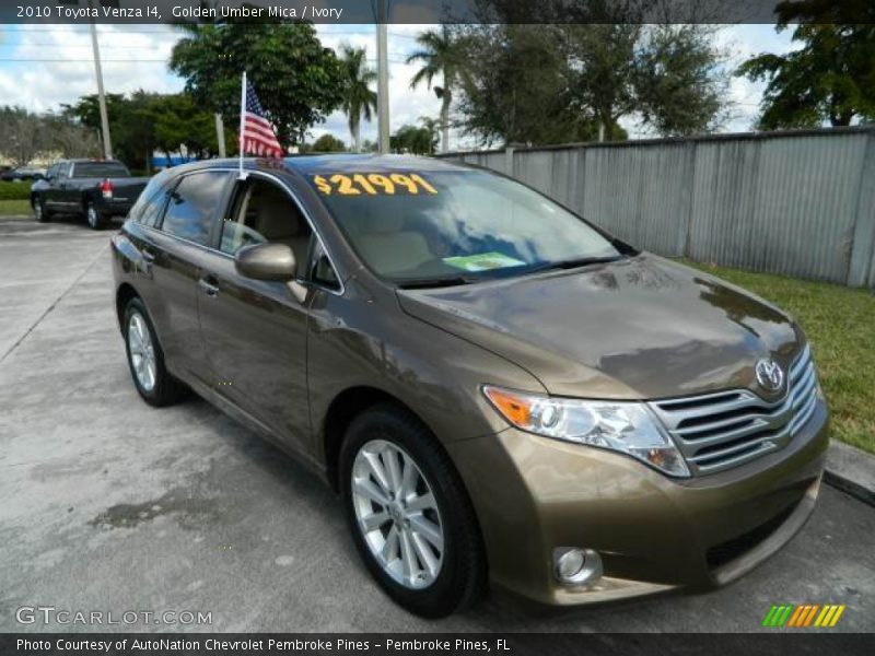 Golden Umber Mica / Ivory 2010 Toyota Venza I4