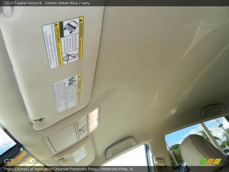 Golden Umber Mica / Ivory 2010 Toyota Venza I4