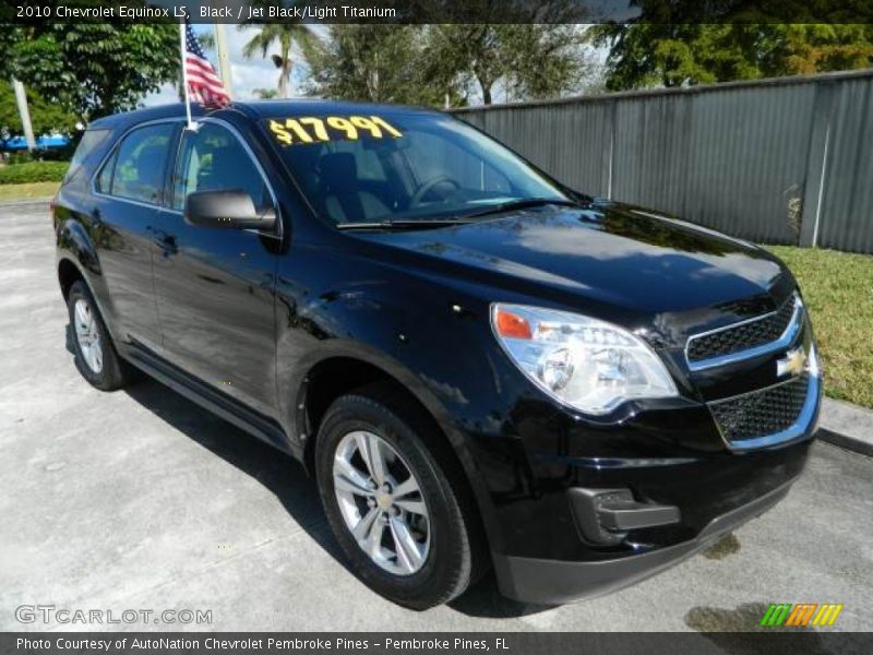 Black / Jet Black/Light Titanium 2010 Chevrolet Equinox LS