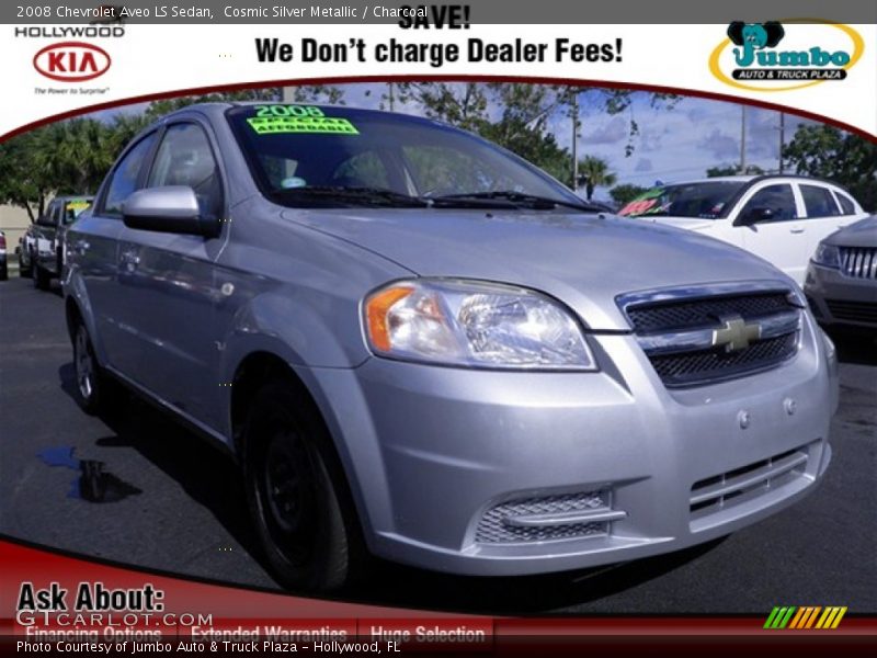 Cosmic Silver Metallic / Charcoal 2008 Chevrolet Aveo LS Sedan