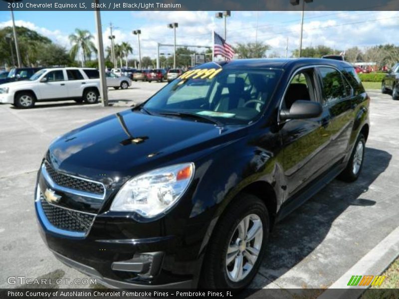 Black / Jet Black/Light Titanium 2010 Chevrolet Equinox LS