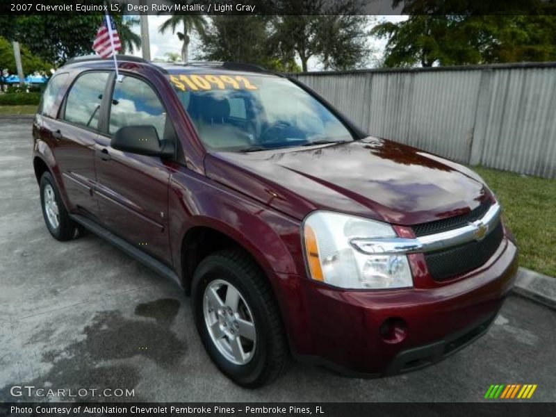 Deep Ruby Metallic / Light Gray 2007 Chevrolet Equinox LS