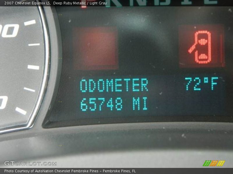 Deep Ruby Metallic / Light Gray 2007 Chevrolet Equinox LS