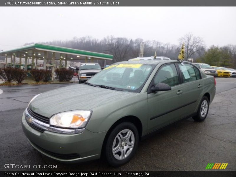 Silver Green Metallic / Neutral Beige 2005 Chevrolet Malibu Sedan