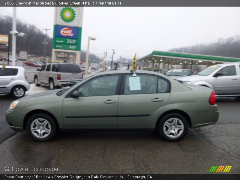 Silver Green Metallic / Neutral Beige 2005 Chevrolet Malibu Sedan