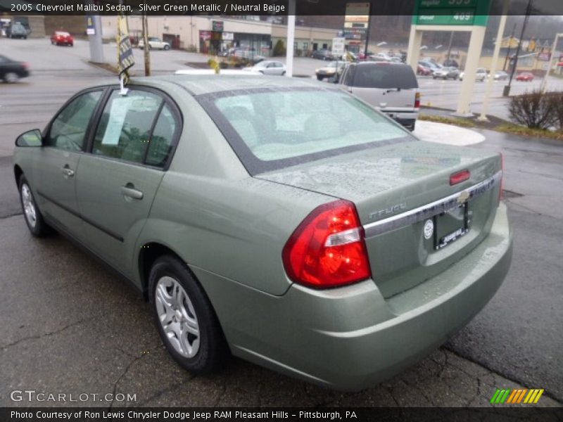Silver Green Metallic / Neutral Beige 2005 Chevrolet Malibu Sedan