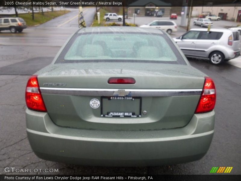 Silver Green Metallic / Neutral Beige 2005 Chevrolet Malibu Sedan