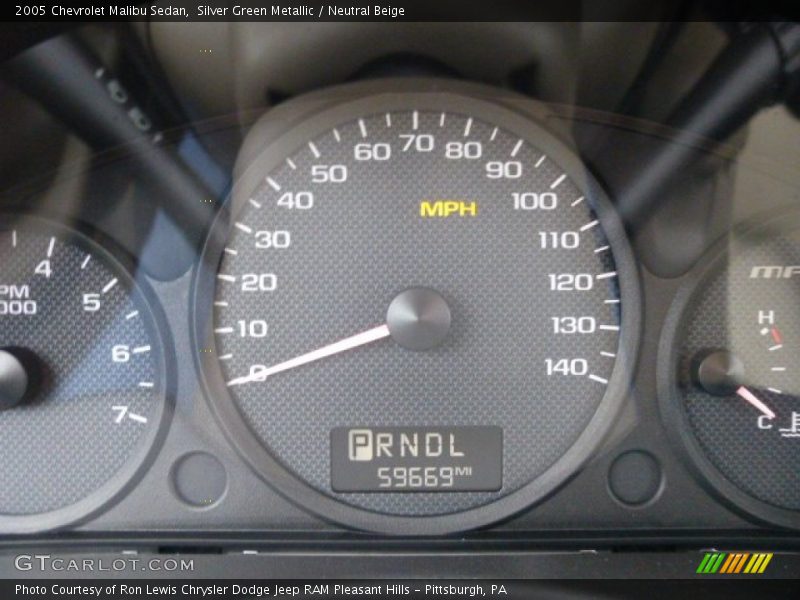 Silver Green Metallic / Neutral Beige 2005 Chevrolet Malibu Sedan
