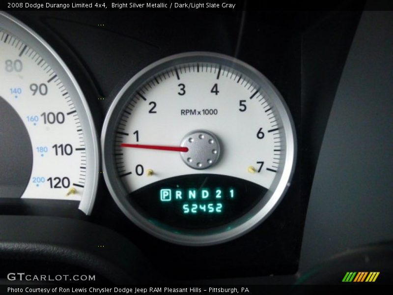 Bright Silver Metallic / Dark/Light Slate Gray 2008 Dodge Durango Limited 4x4
