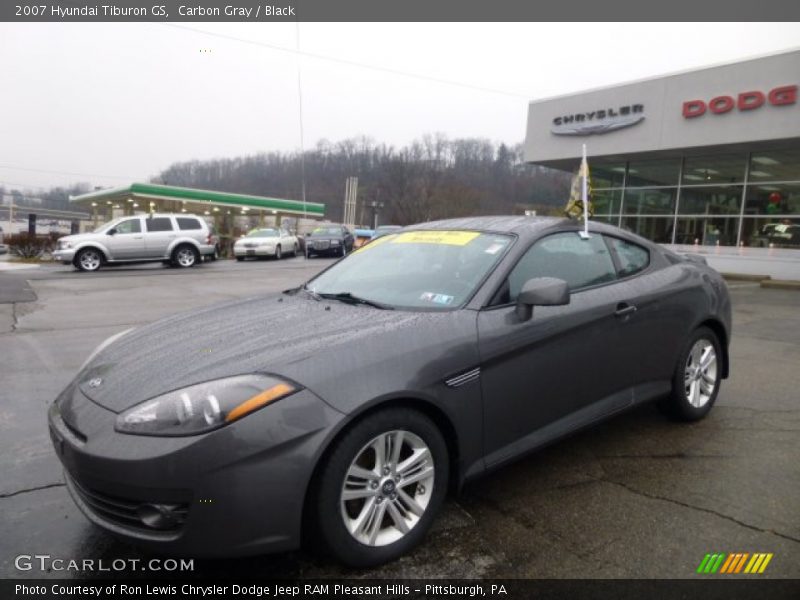 Carbon Gray / Black 2007 Hyundai Tiburon GS