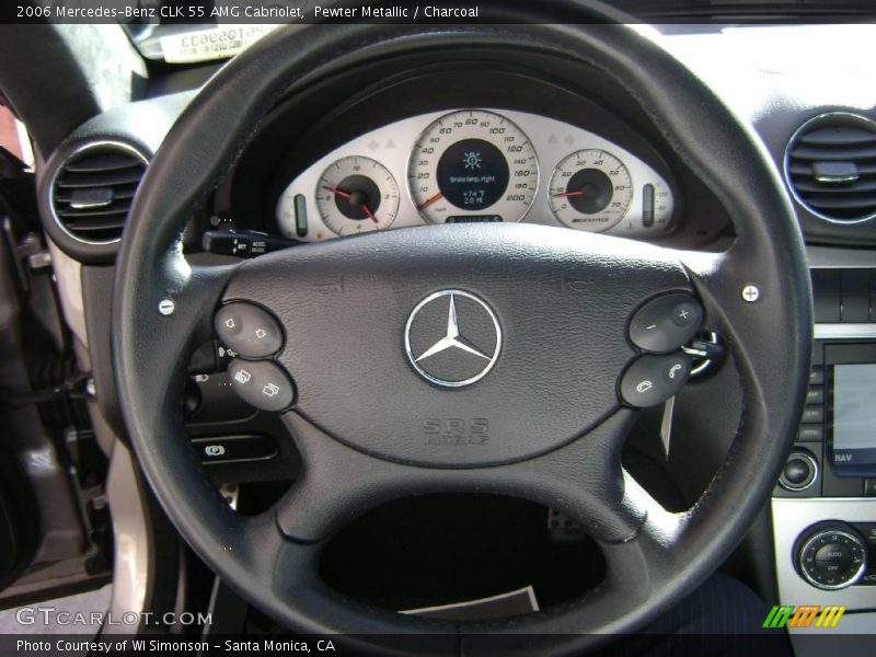 Pewter Metallic / Charcoal 2006 Mercedes-Benz CLK 55 AMG Cabriolet