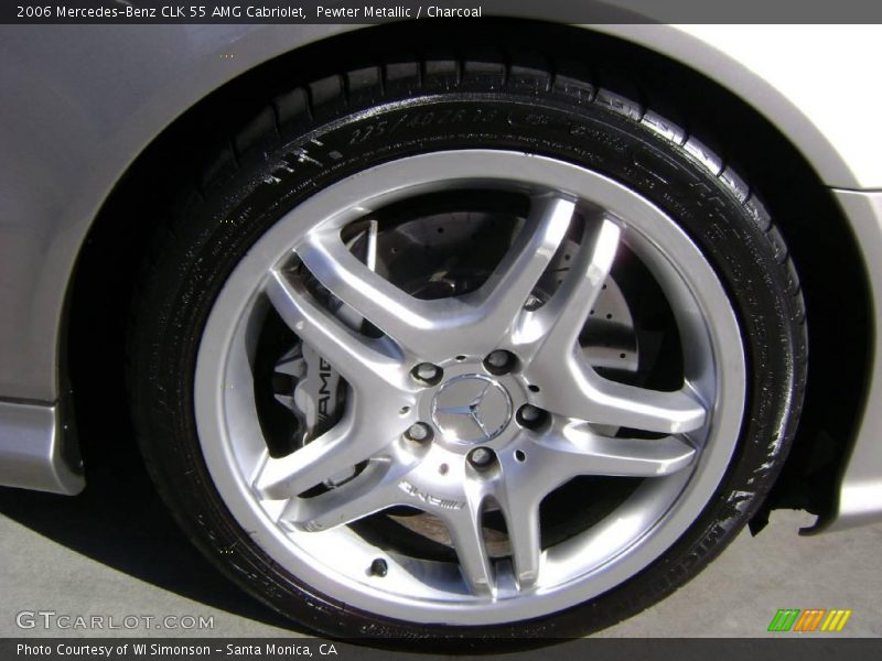 Pewter Metallic / Charcoal 2006 Mercedes-Benz CLK 55 AMG Cabriolet
