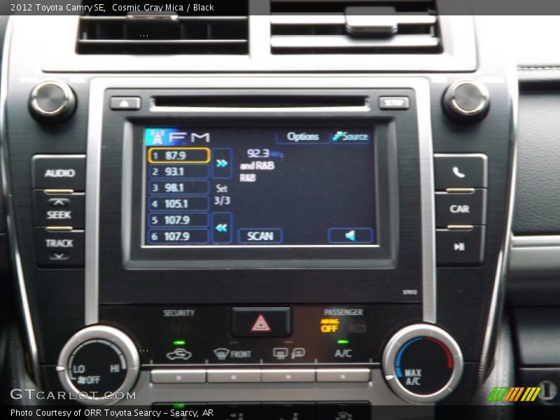 Cosmic Gray Mica / Black 2012 Toyota Camry SE