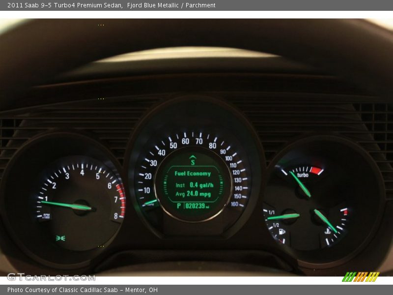 Fjord Blue Metallic / Parchment 2011 Saab 9-5 Turbo4 Premium Sedan