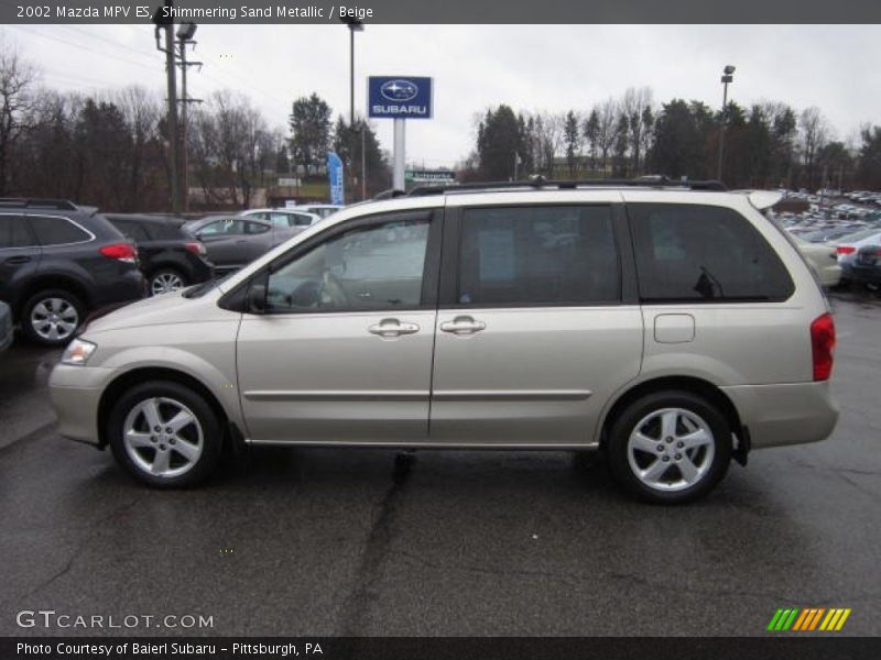 Shimmering Sand Metallic / Beige 2002 Mazda MPV ES