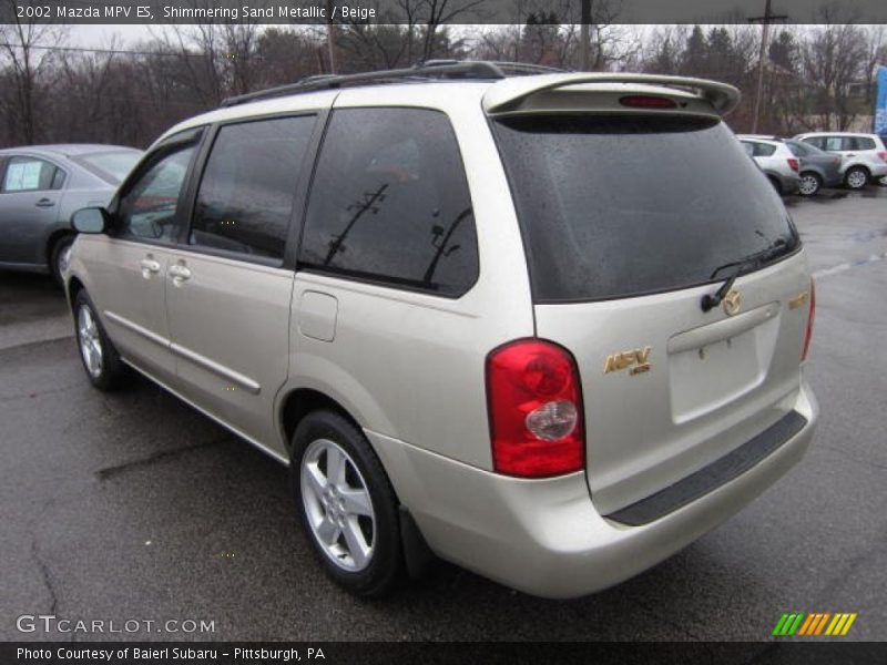 Shimmering Sand Metallic / Beige 2002 Mazda MPV ES