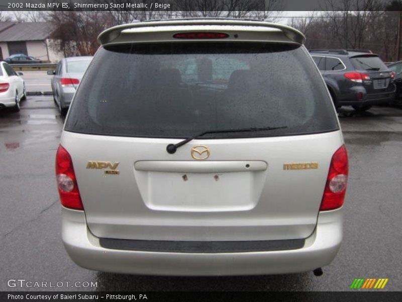 Shimmering Sand Metallic / Beige 2002 Mazda MPV ES