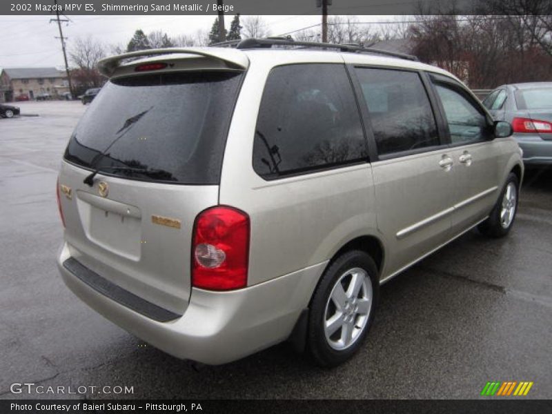 Shimmering Sand Metallic / Beige 2002 Mazda MPV ES