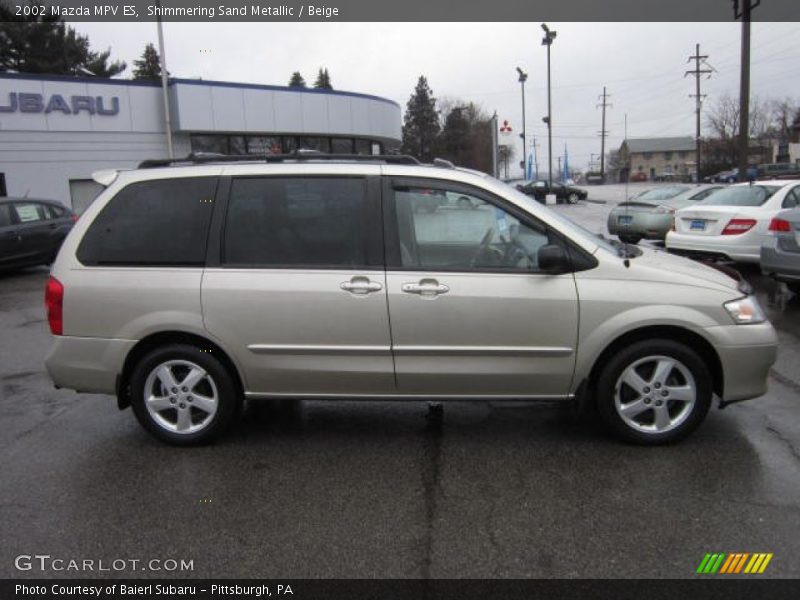 Shimmering Sand Metallic / Beige 2002 Mazda MPV ES