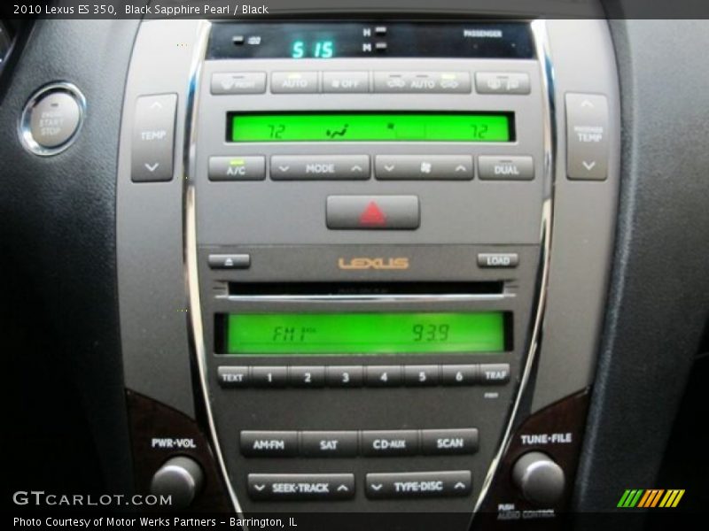 Black Sapphire Pearl / Black 2010 Lexus ES 350