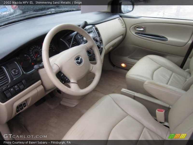 Shimmering Sand Metallic / Beige 2002 Mazda MPV ES