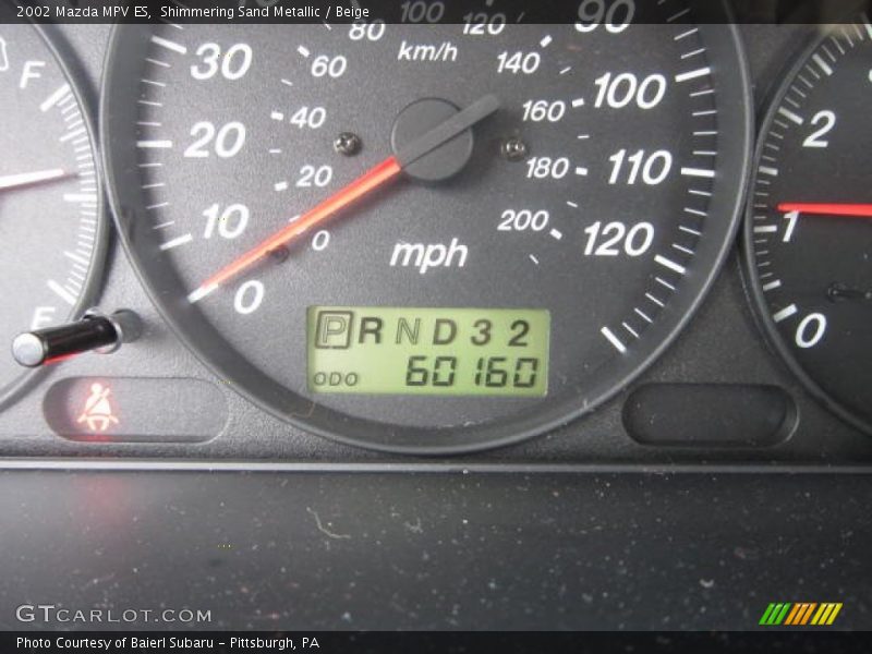 Shimmering Sand Metallic / Beige 2002 Mazda MPV ES