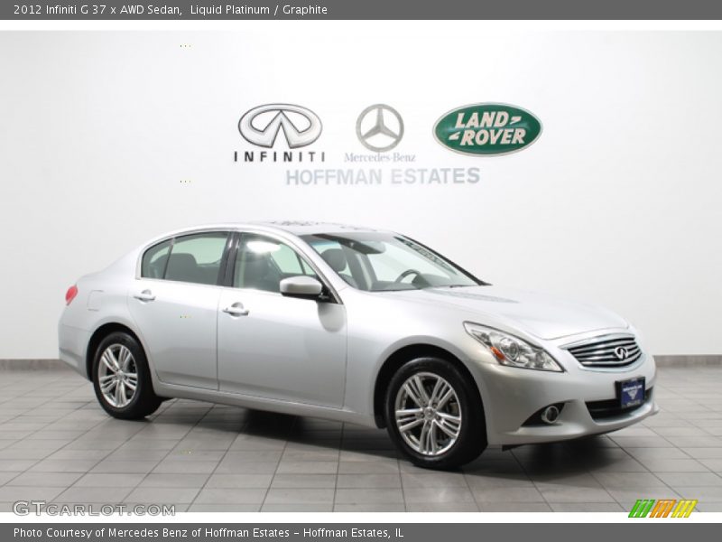 Liquid Platinum / Graphite 2012 Infiniti G 37 x AWD Sedan