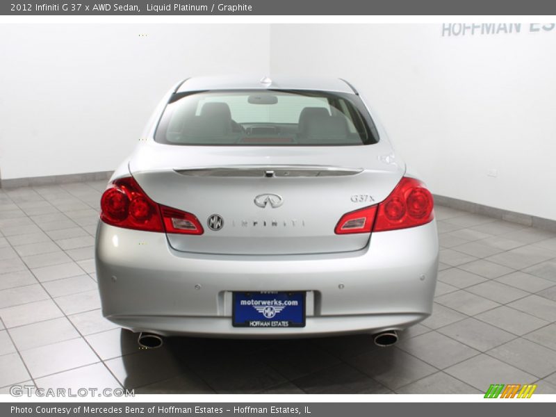 Liquid Platinum / Graphite 2012 Infiniti G 37 x AWD Sedan