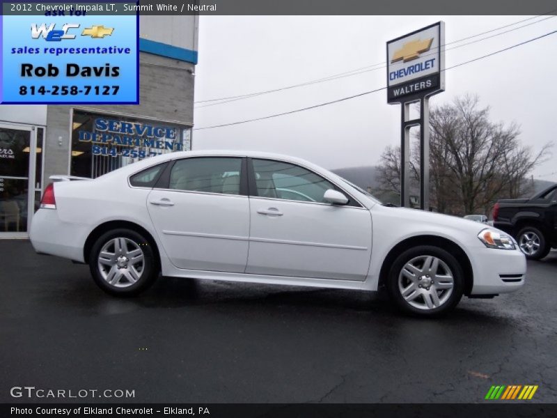 Summit White / Neutral 2012 Chevrolet Impala LT