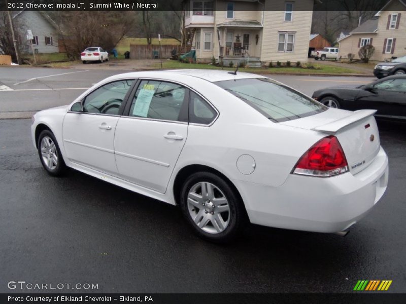 Summit White / Neutral 2012 Chevrolet Impala LT