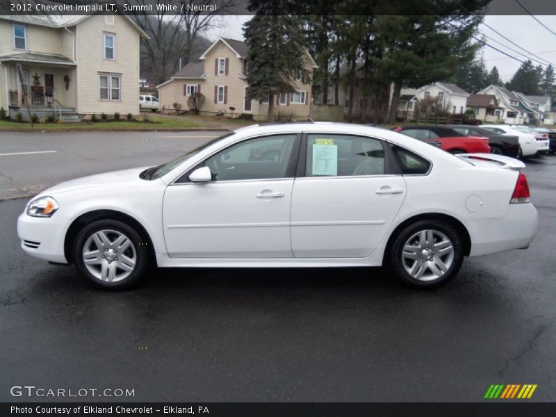 Summit White / Neutral 2012 Chevrolet Impala LT