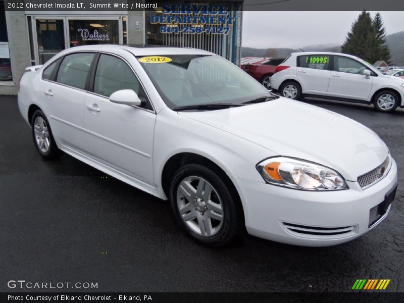 Summit White / Neutral 2012 Chevrolet Impala LT