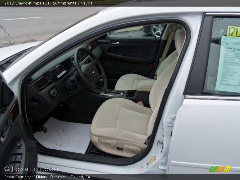 Summit White / Neutral 2012 Chevrolet Impala LT