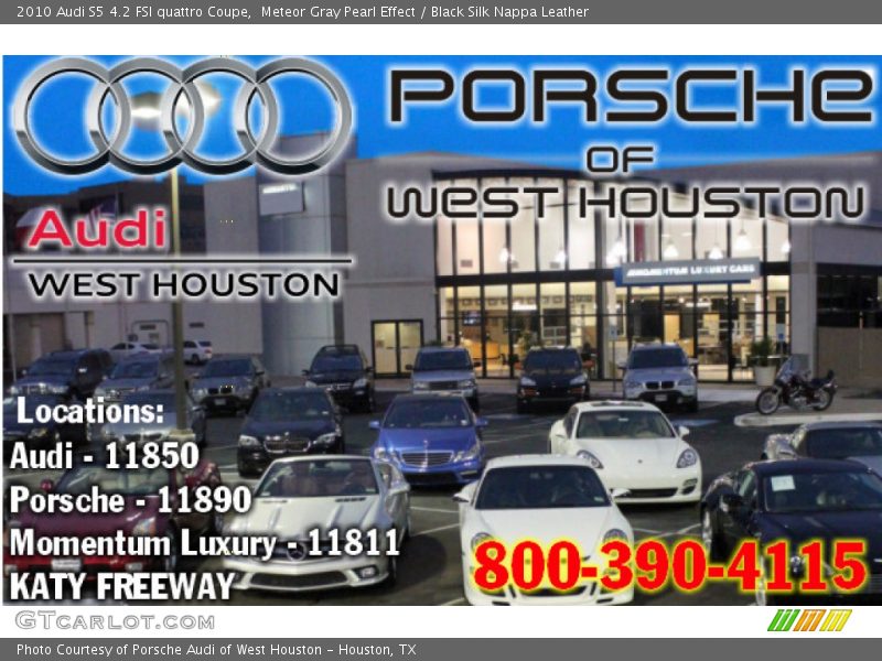 Meteor Gray Pearl Effect / Black Silk Nappa Leather 2010 Audi S5 4.2 FSI quattro Coupe