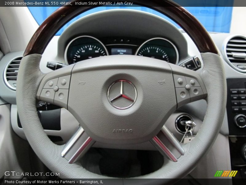 Iridium Silver Metallic / Ash Grey 2008 Mercedes-Benz ML 550 4Matic