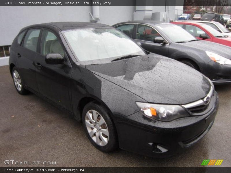 Obsidian Black Pearl / Ivory 2010 Subaru Impreza 2.5i Wagon