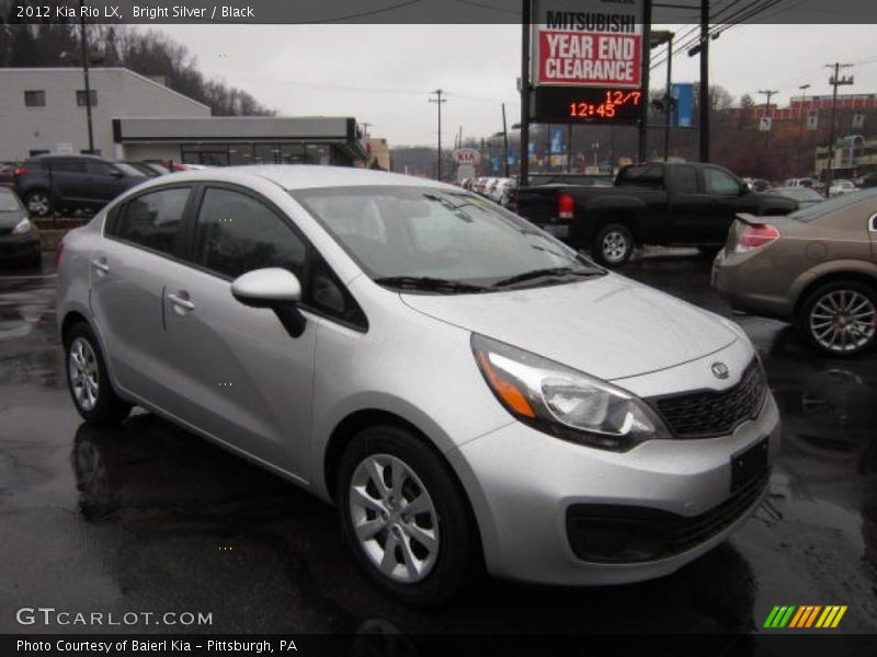 Bright Silver / Black 2012 Kia Rio LX